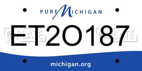 ET2O187 Michigan License Plate
