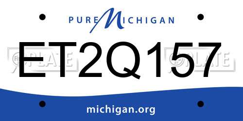 ET2Q157 Michigan License Plate