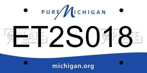 ET2S018 Michigan License Plate