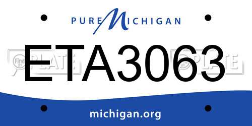ETA3063 Michigan License Plate