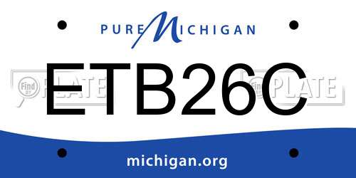 ETB26C Michigan License Plate