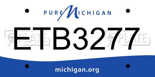 ETB3277 Michigan License Plate