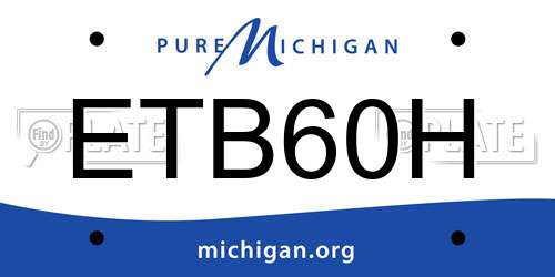 ETB60H Michigan License Plate