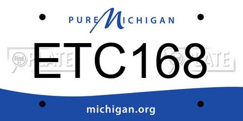 ETC168 Michigan License Plate