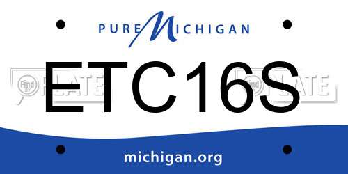 ETC16S Michigan License Plate