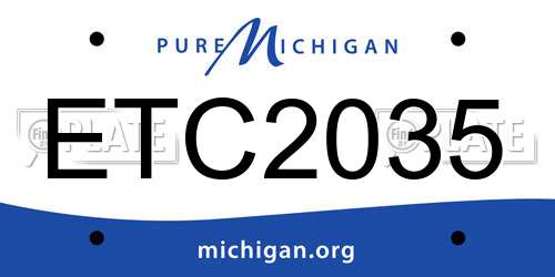 ETC2035 Michigan License Plate