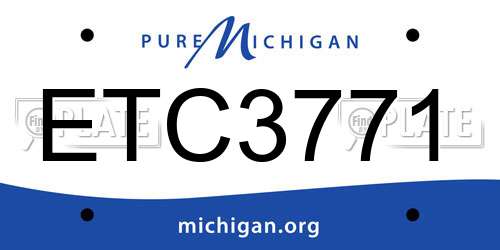 ETC3771 Michigan License Plate