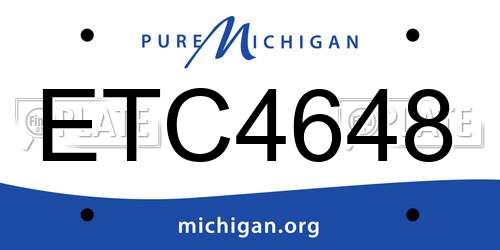ETC4648 Michigan License Plate