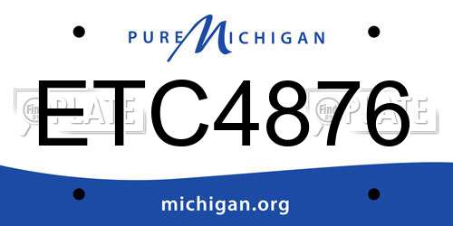 ETC4876 Michigan License Plate