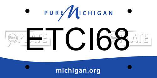ETCI68 Michigan License Plate