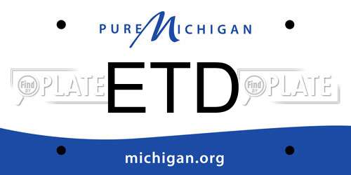 ETD Michigan License Plate