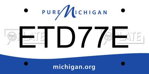 ETD77E Michigan License Plate