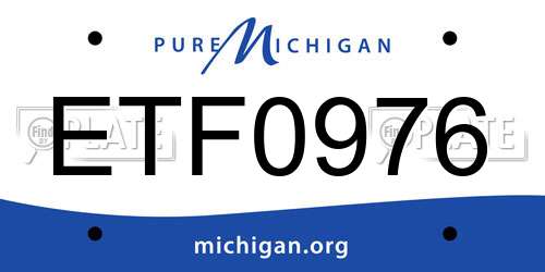 ETF0976 Michigan License Plate