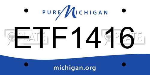 ETF1416 Michigan License Plate
