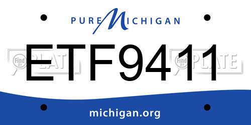 ETF9411 Michigan License Plate