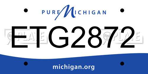 ETG2872 Michigan License Plate