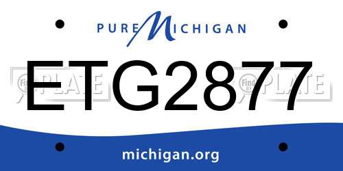 ETG2877 Michigan License Plate