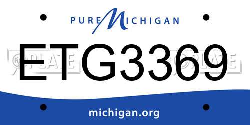 ETG3369 Michigan License Plate