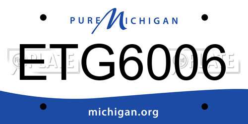 ETG6006 Michigan License Plate