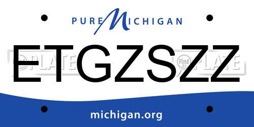 ETGZSZZ Michigan License Plate