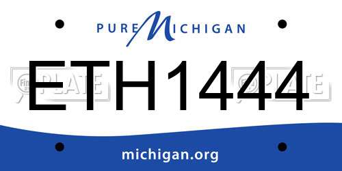 ETH1444 Michigan License Plate