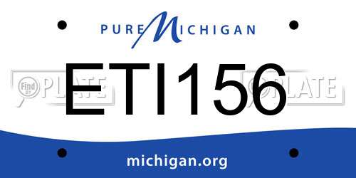 ETI156 Michigan License Plate
