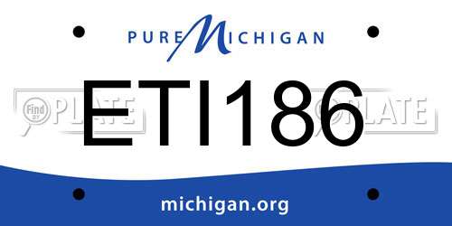 ETI186 Michigan License Plate