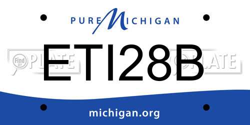 ETI28B Michigan License Plate