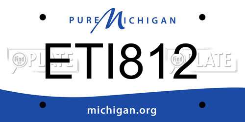 ETI812 Michigan License Plate