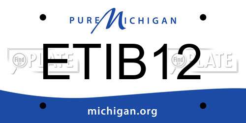 ETIB12 Michigan License Plate
