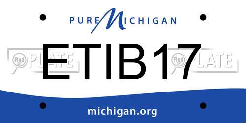 ETIB17 Michigan License Plate