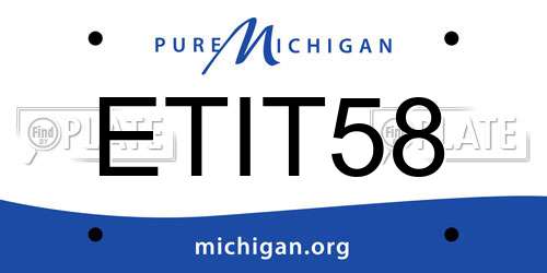 ETIT58 Michigan License Plate