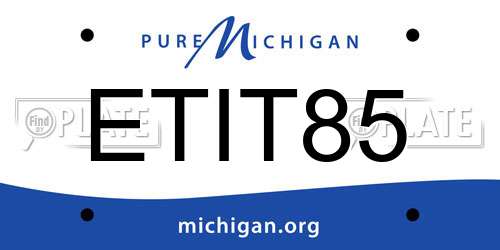 ETIT85 Michigan License Plate