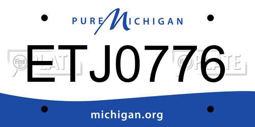 ETJ0776 Michigan License Plate