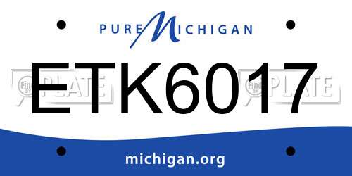 ETK6017 Michigan License Plate