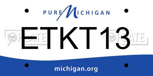 ETKT13 Michigan License Plate