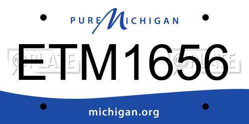 ETM1656 Michigan License Plate