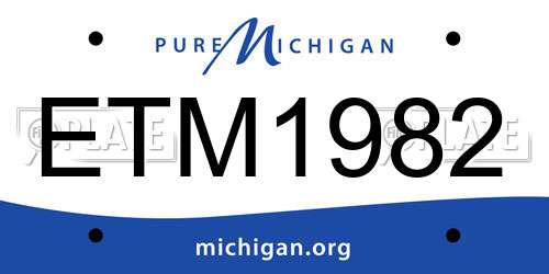 ETM1982 Michigan License Plate