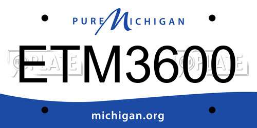 ETM3600 Michigan License Plate