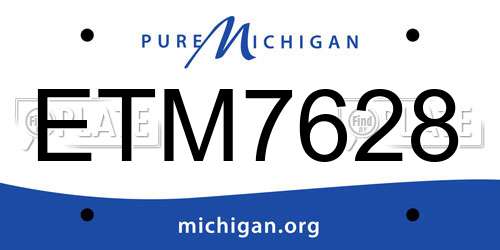 ETM7628 Michigan License Plate