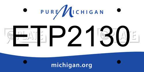 ETP2130 Michigan License Plate