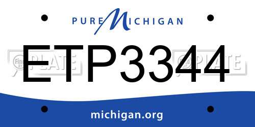 ETP3344 Michigan License Plate