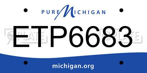 ETP6683 Michigan License Plate