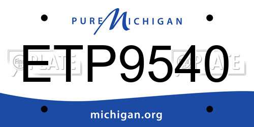 ETP9540 Michigan License Plate
