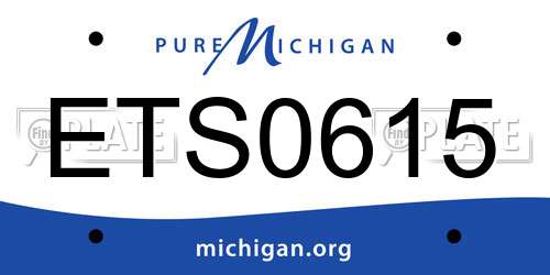 ETS0615 Michigan License Plate