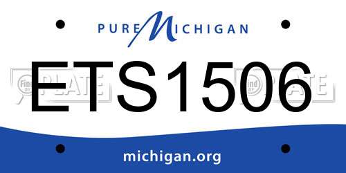 ETS1506 Michigan License Plate