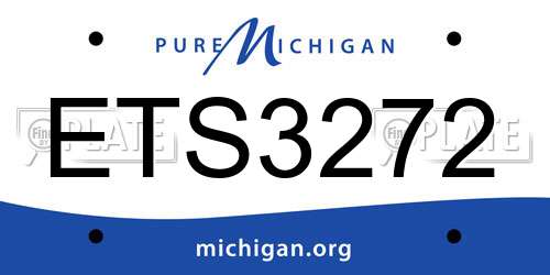 ETS3272 Michigan License Plate