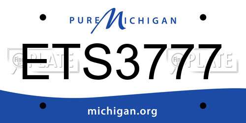 ETS3777 Michigan License Plate