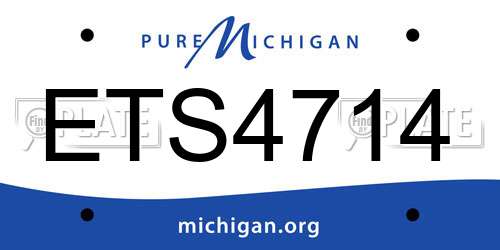 ETS4714 Michigan License Plate