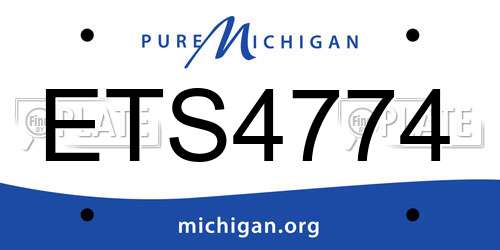 ETS4774 Michigan License Plate
